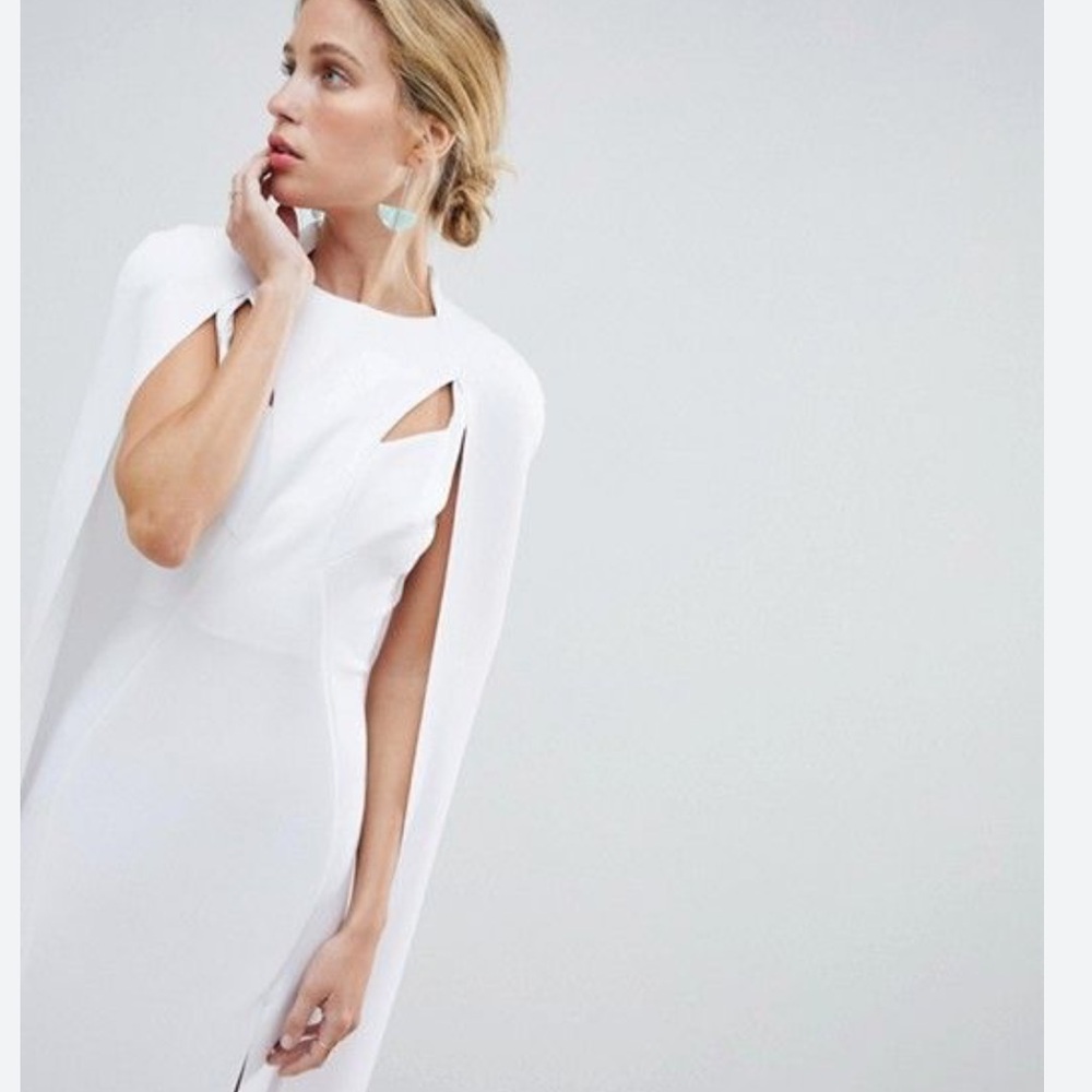 ASOS long cape dress gown